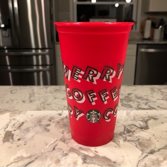Starbucks Reusable Christmas16 Ounce Plastic Holiday To Go Cup BPA Free 16 oz - Picture 1 of 7
